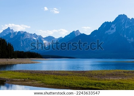 Grand Tetons along the Grassy Lake Shoreline 