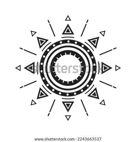 Ethnic Circular Mandala Pattern Vector Design.
