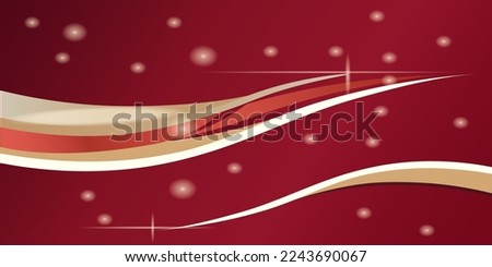 Gold ribbon ornate background with glow effect element.