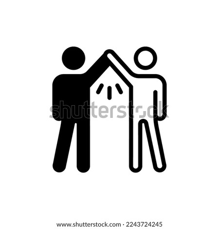 Friendship icon in vector. Logotype Royalty-Free Stock Photo #2243724245