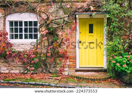 Front of English House Royalty-Free Stock Photo #224373553