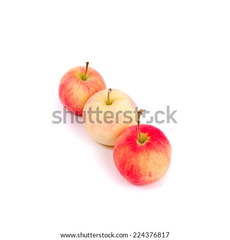 red and yellow apples closeup