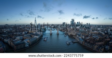 London in the early morning - aerial view - travel photography