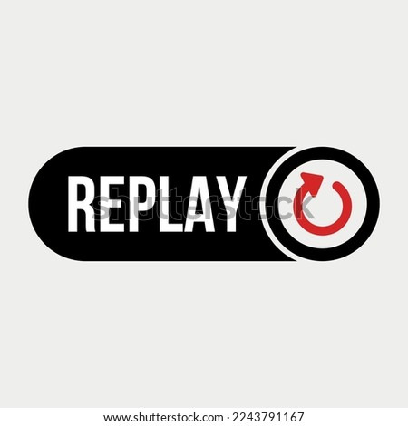 Multi media Replay Button Vector illustration Royalty-Free Stock Photo #2243791167