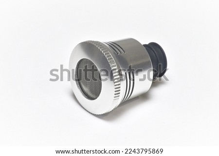 Complete alloy air filter for 1:10 RC nitro powered car. Isolated on white background.