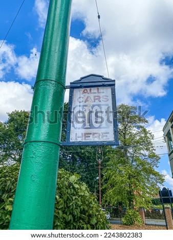 Trolley bus car stop sign