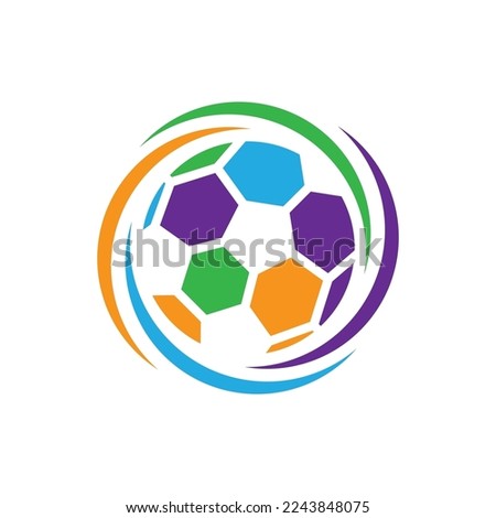 Football logo vector icon design