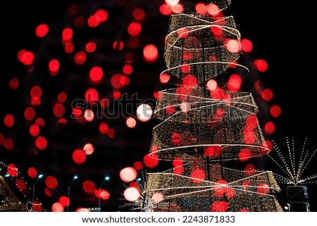 Motion blur of new year light, happy new year, celebrate background