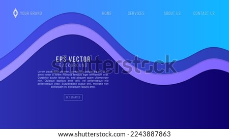 Minimalist Blue Geometric Website Background Smooth, Clean Concept with Papercut Style For Element, Wallpaper, Banner, Presentation, Web, Page Layout, and etc. eps 10 Editable. vector Illustration