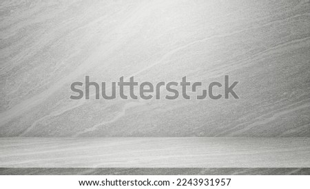 empty gray marble wall room interiors studio backdrop and marble floor. well editing montage for display products and text. free space for showing product. concrete room with light from above.