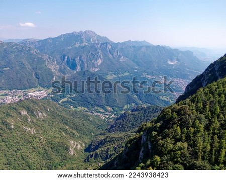 The beautiful scenic mountains near the city of Lecco.