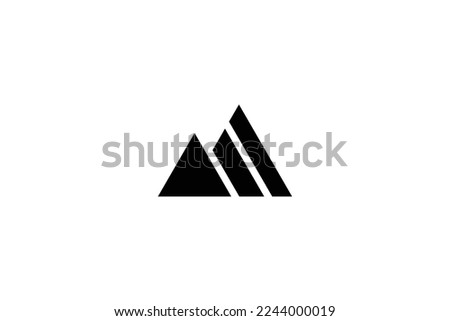 Minimal Awesome Creative Trendy Professional Peak Icon Logo Design Template On White Background