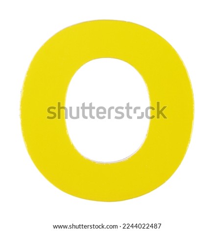 Upper case O magnetic letter on white with clipping path