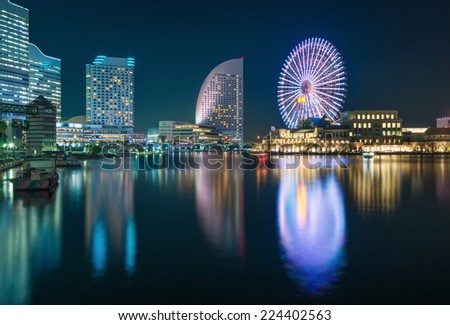 Night view of Yokohama Cityscape 
