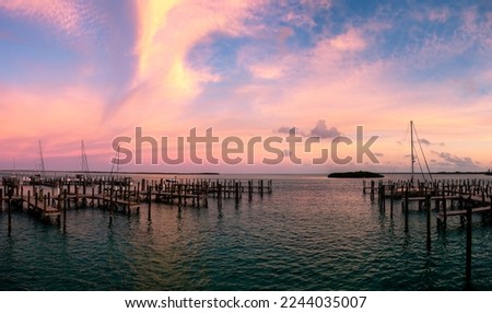 A spectacular sunrise in Bimini, Bahamas Royalty-Free Stock Photo #2244035007