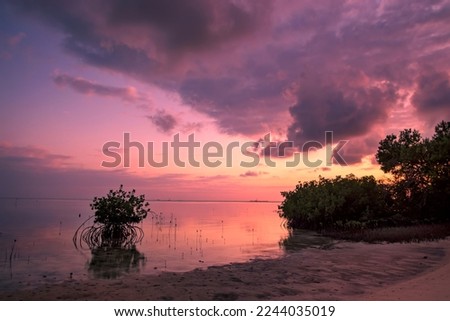 A spectacular sunrise in Bimini, Bahamas Royalty-Free Stock Photo #2244035019