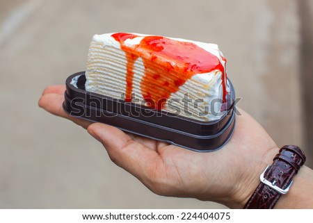 Piece of cake ready to eat