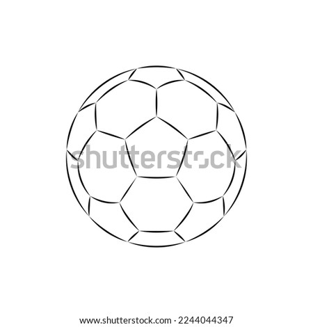 Soccer or football ball outline icon. Simple line design.