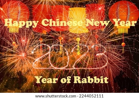 Happy chinese new year. Rabbit year