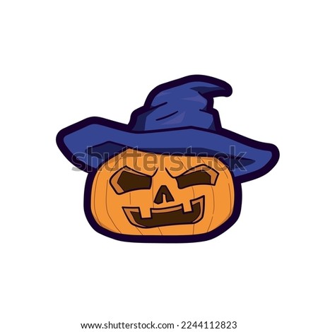 Pumpkin Halloween Clipart Vector Logo