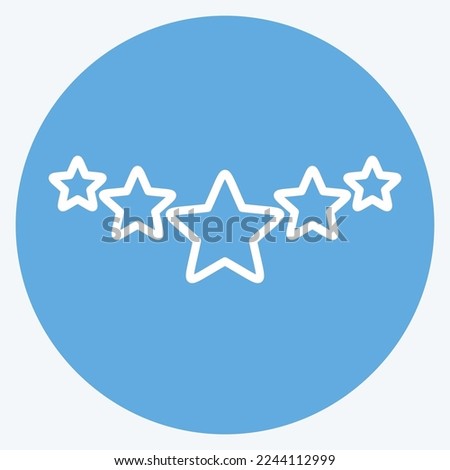 Icon Five Stars Rating. related to Stars symbol. blue eyes style. simple design editable. simple illustration. simple vector icons