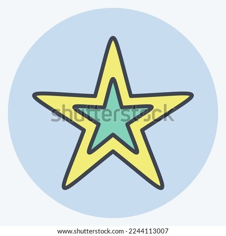 Icon Star. related to Stars symbol. color mate style. simple design editable. simple illustration. simple vector icons