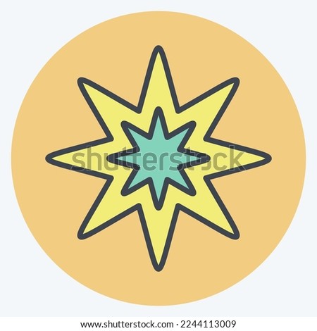Icon Eight Pointed Star. related to Stars symbol. color mate style. simple design editable. simple illustration. simple vector icons