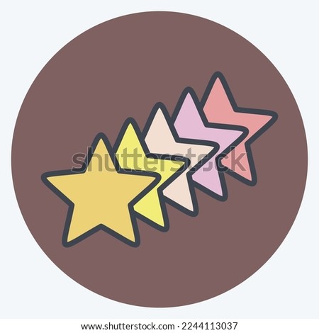 Icon S Stars. related to Stars symbol. color mate style. simple design editable. simple illustration. simple vector icons