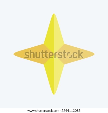 Icon Four Point Stars. related to Stars symbol. flat style. simple design editable. simple illustration. simple vector icons