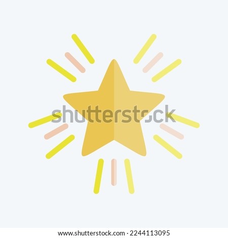Icon Christmas Stars. related to Stars symbol. flat style. simple design editable. simple illustration. simple vector icons