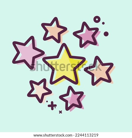 Icon Stars Around. related to Stars symbol. MBE style. simple design editable. simple illustration. simple vector icons