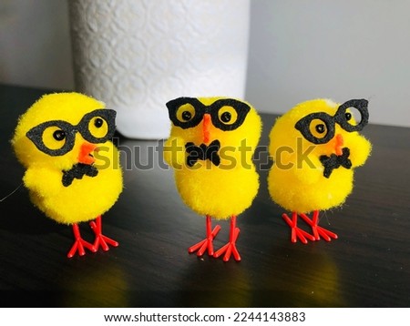 Easter Chickens with nerdy glasses