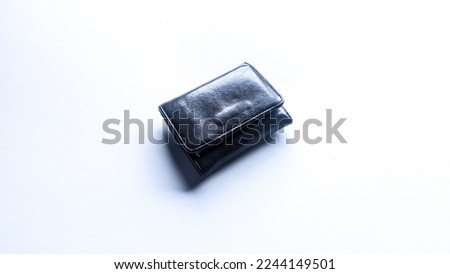 A photo of the wallet taken from the top corner using a smartphone camera