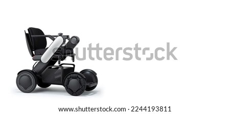 Electric wheelchair isolated on white background Royalty-Free Stock Photo #2244193811