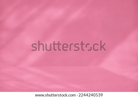 Pacific Pink Room with Stucco Wall Texture Background with Light Beam and Shadow, Suitable for Product Presentation Backdrop, Display, and Mock up.