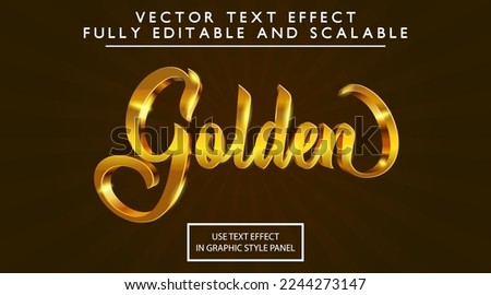 Editable Text Effect Golden Template Royalty-Free Stock Photo #2244273147