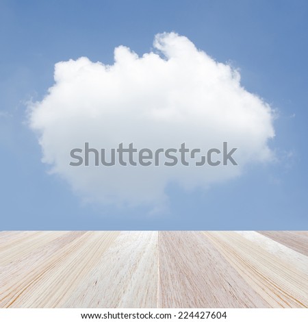 sky and wood floor, background