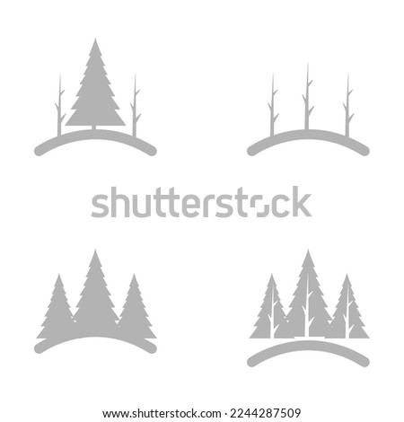 forest icon on a white background, vector illustration