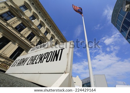 Checkpoint Charlie, Berlin, Germany Royalty-Free Stock Photo #224429164