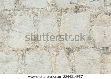 Light Old Brickwork Texture. Ancient Brick Wall.