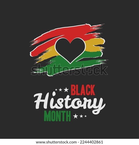 simple african american black history month poster for social media post, greeting card, and campaign