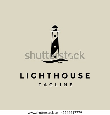 lighthouse guard tower logo vector illustration design graphic