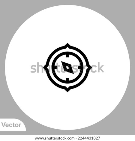 Compass icon sign vector,Symbol, logo illustration for web and mobile