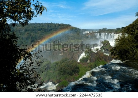 iguazu falls on the argentine side with devil's throat and different waterfalls and walks Royalty-Free Stock Photo #2244472533