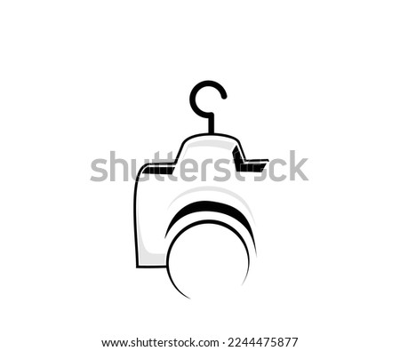 Minimalist laundry camera logo design