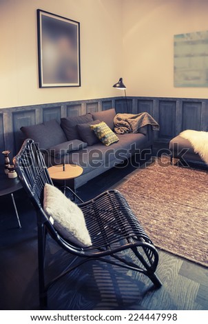 interior of stylish living room