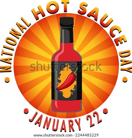 National hot sauce day banner illustration
