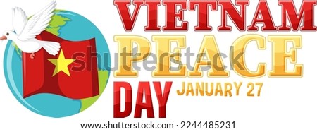 Vietnam Peace Day Banner illustration