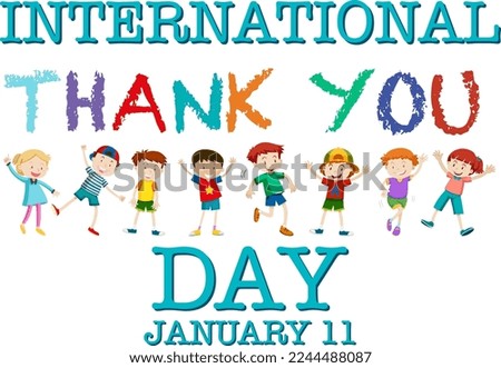 International thank you day icon illustration
