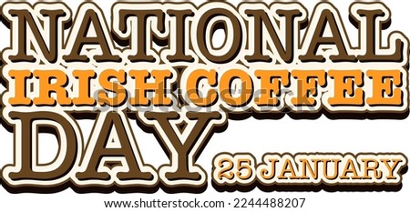 National Irish Coffee Day Banner Design illustration